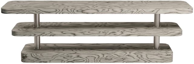 Szafka RTV Rel Sottsass szary i stal szczotkowana, Feum - WYMIARY