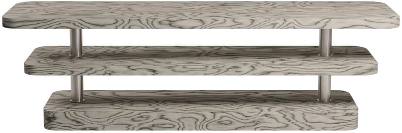 Szafka RTV Rel Sottsass szary i stal szczotkowana, Feum