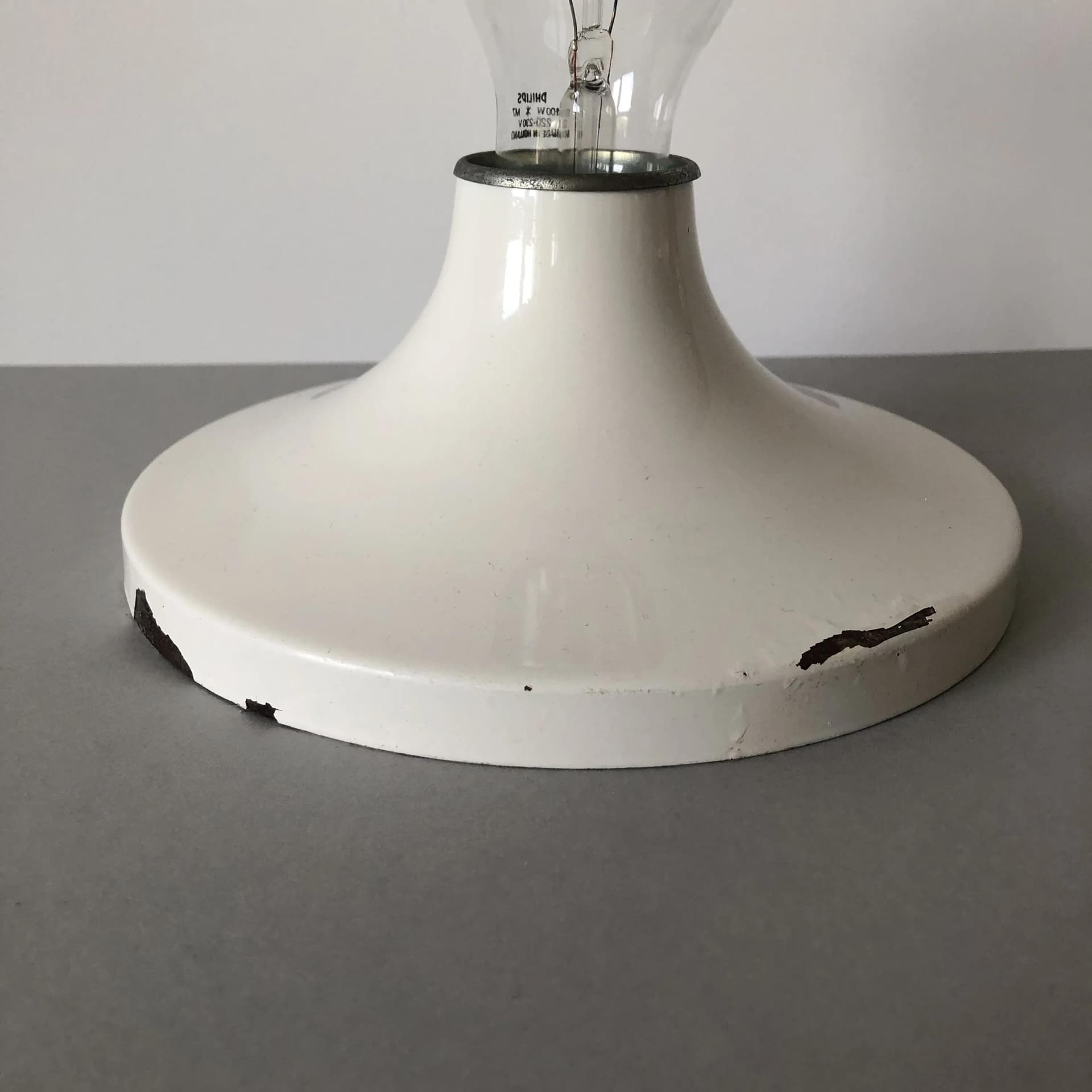 Kinkiet, ivory white, stal lakierowana, Sölken Leuchten, Niemcy, lata 70. - 32938