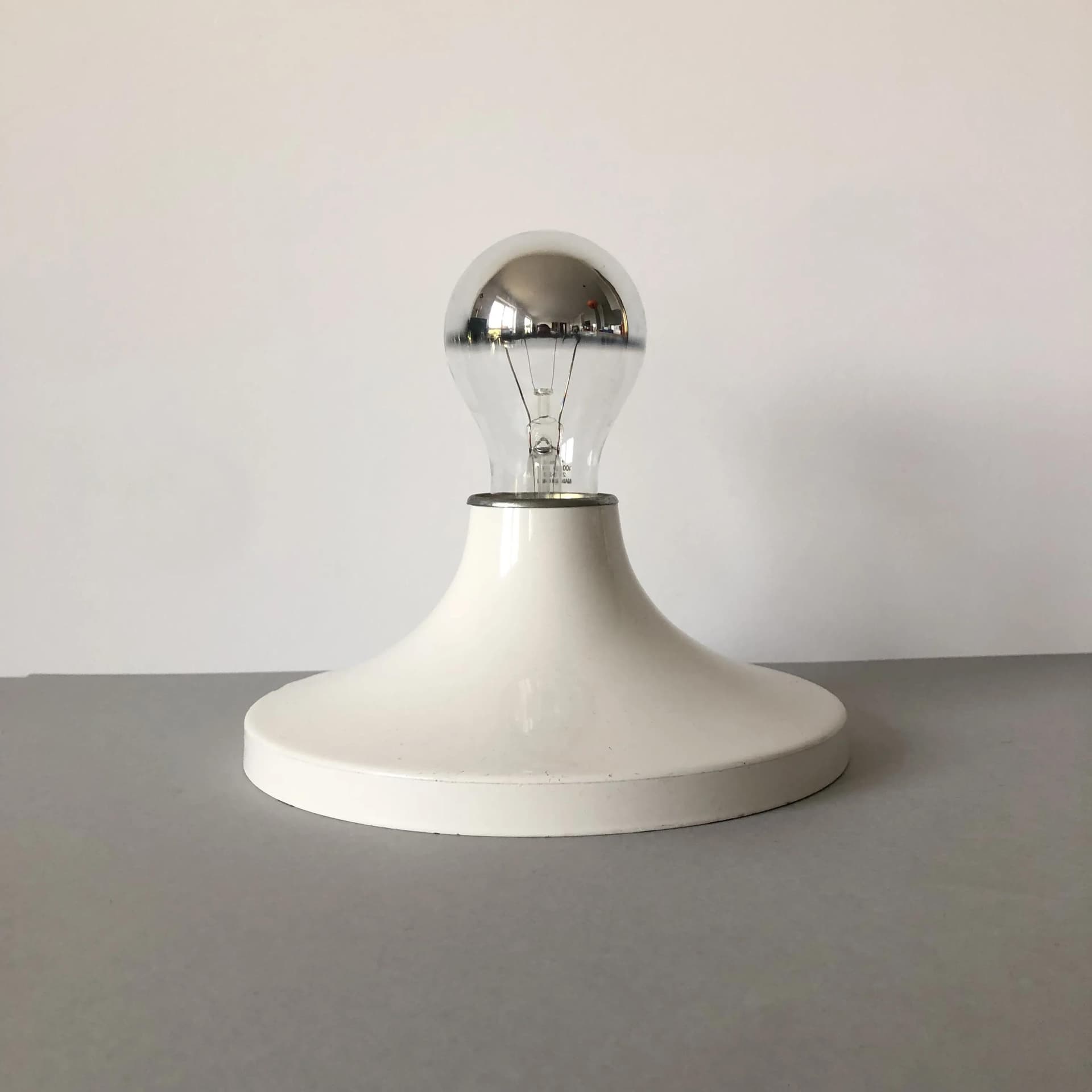 Kinkiet, ivory white, stal lakierowana, Sölken Leuchten, Niemcy, lata 70. - 32944