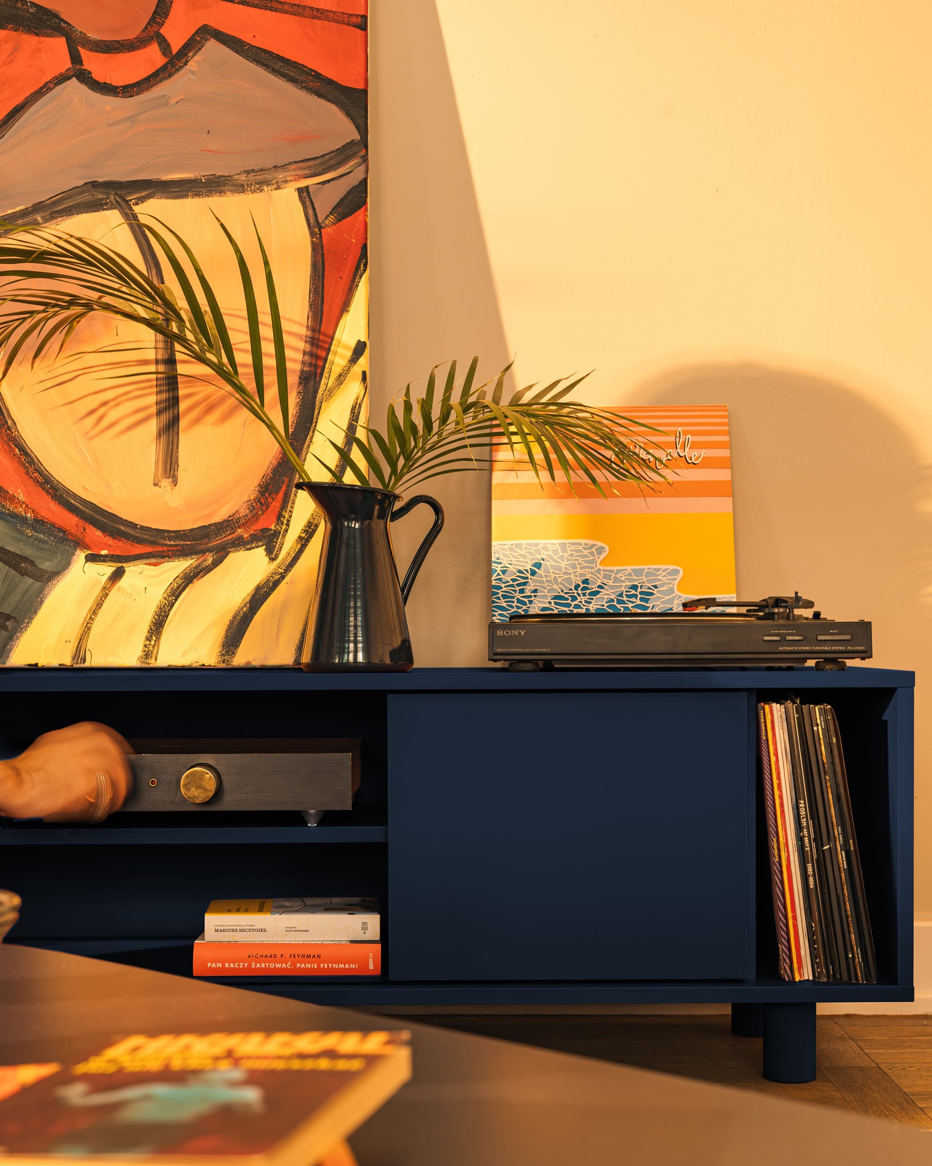 Pop TV Stand 160x40x46.6 cm cobalt blue, by Feum Design, FEUM - 33027