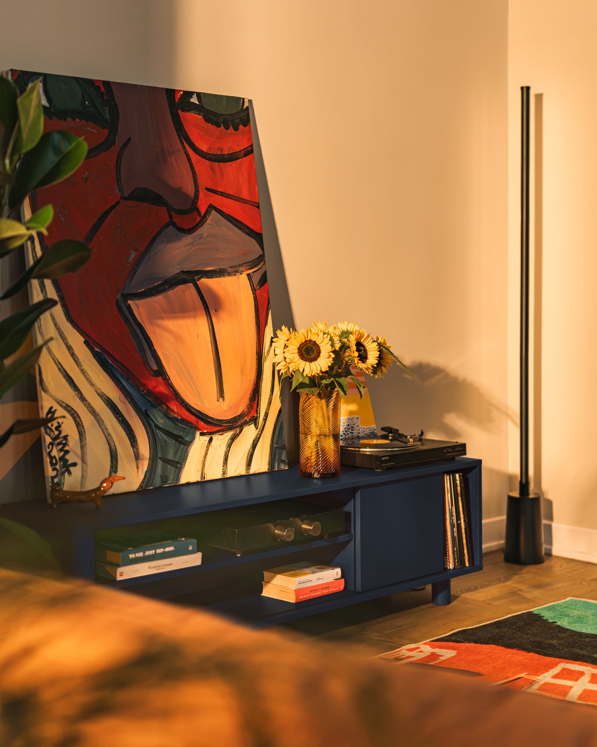 Pop TV Stand 160x40x46.6 cm cobalt blue, by Feum Design, FEUM - 33025