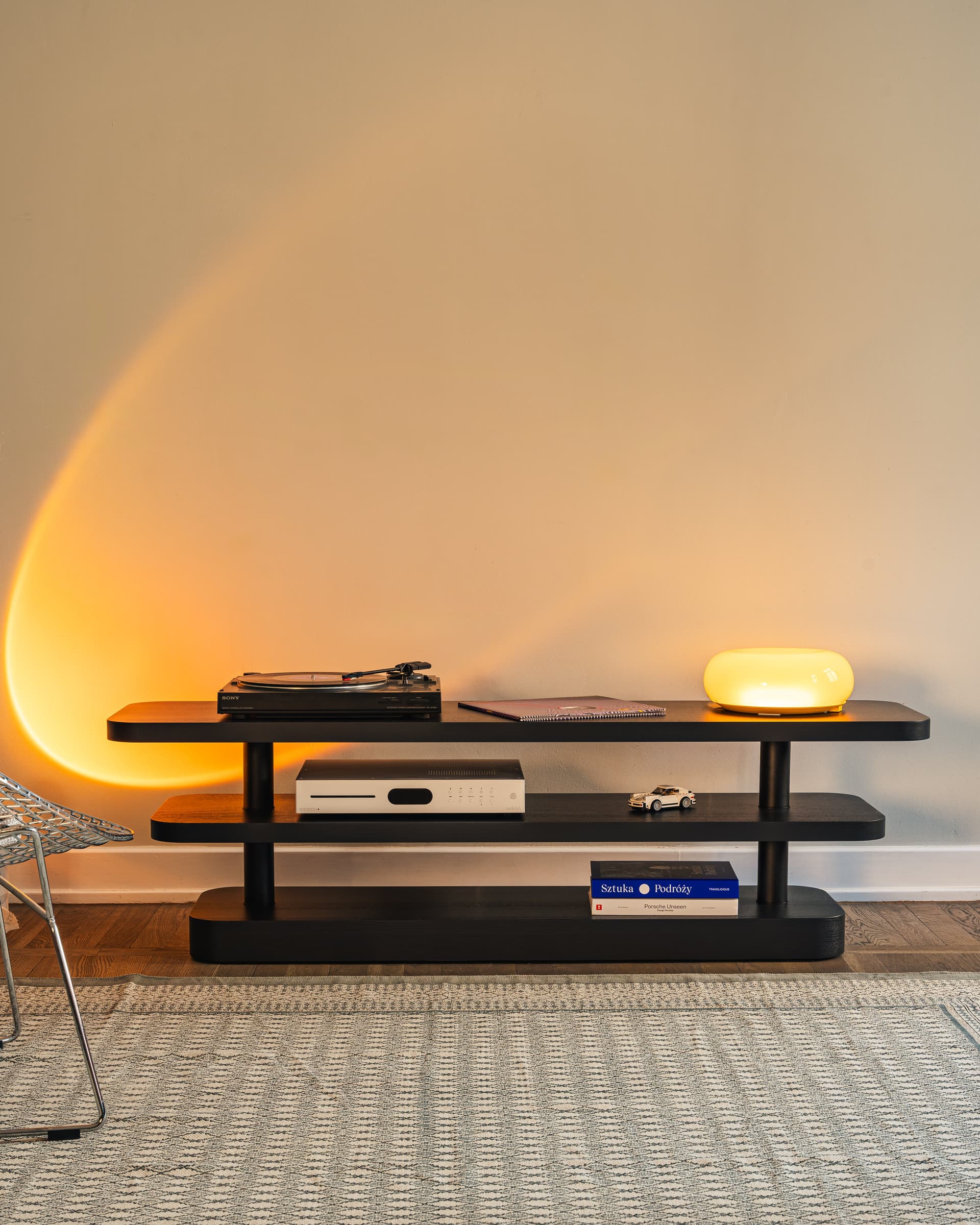 Szafka RTV Rel czarny, Feum - 33005