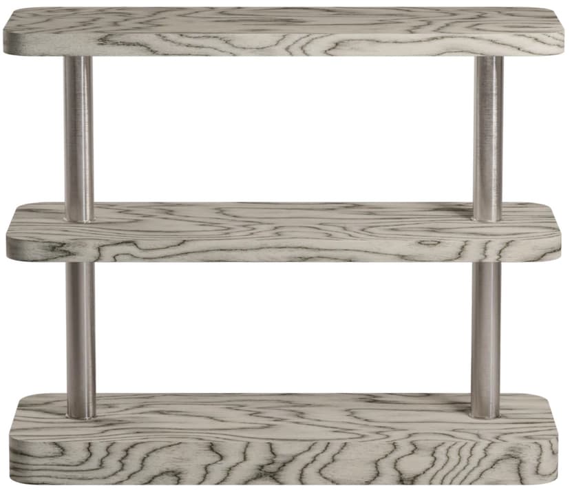 Regał Mod 3 Sottsass szary i stal szczotkowana, Feum