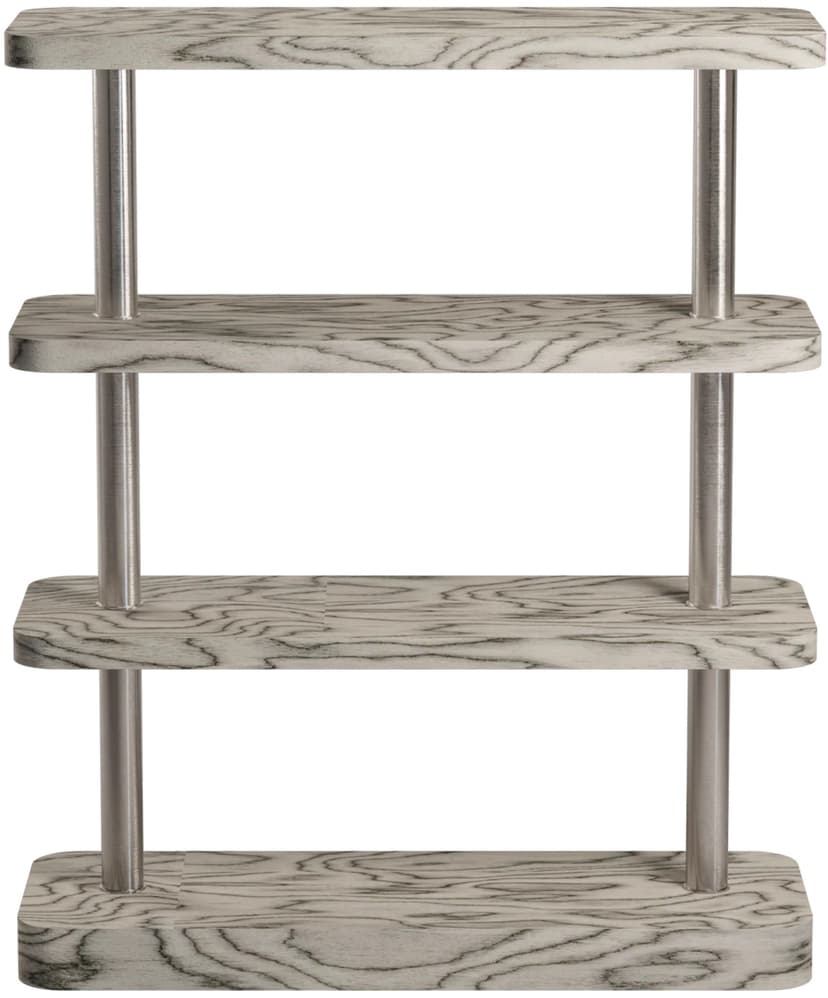 Regał Mod 4 Sottsass szary i stal szczotkowana, Feum