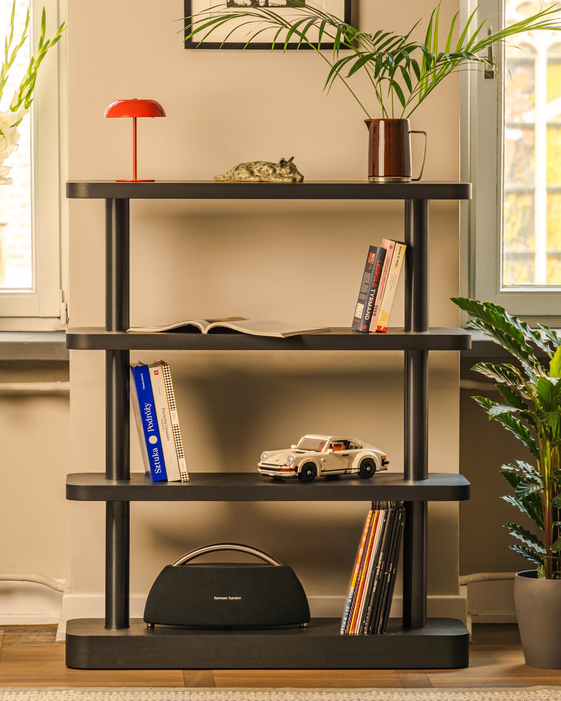 Mod 5 shelving unit wood black, minimalist, no brand - 32990
