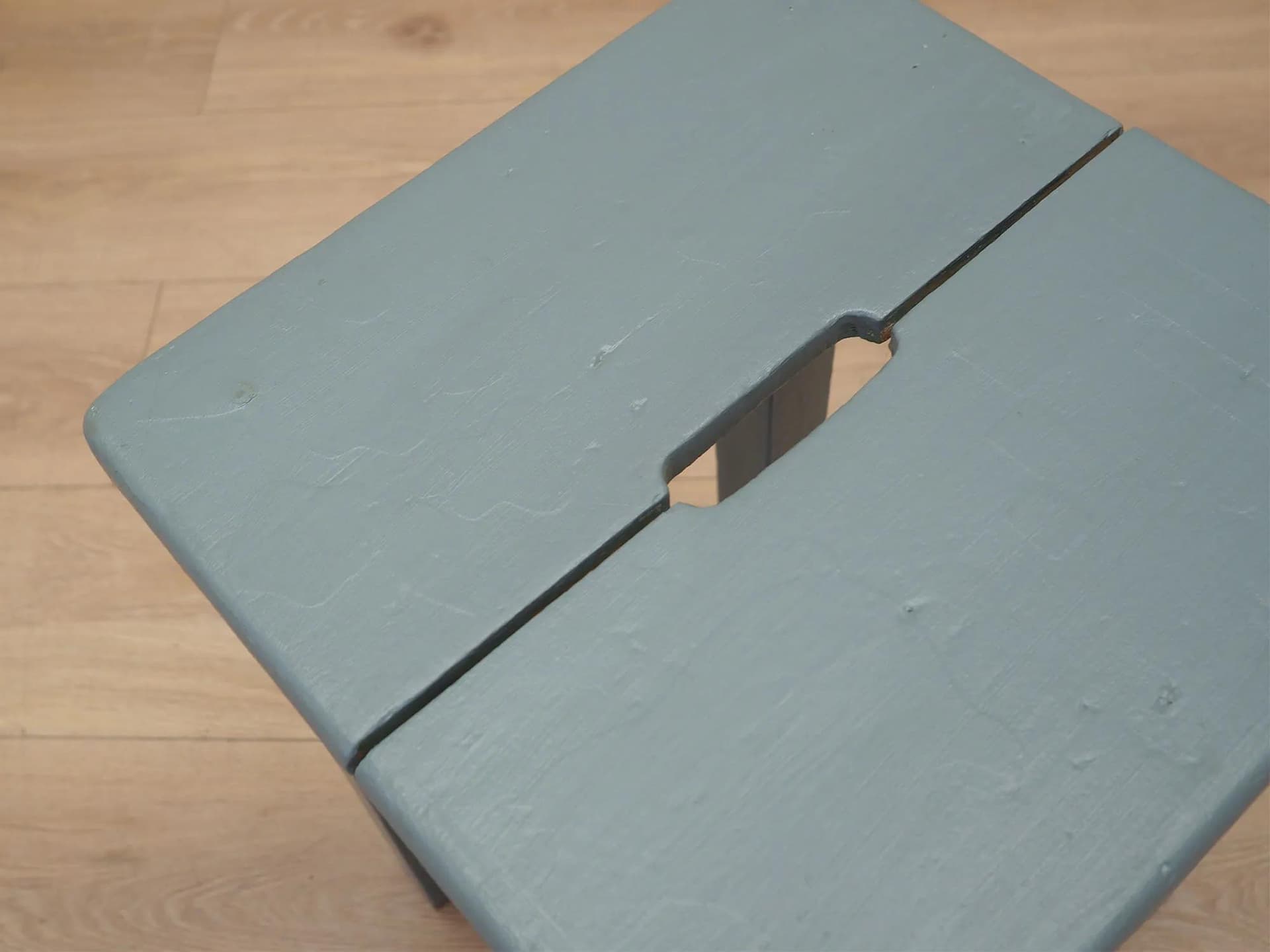 Taboret, sosna niebieski, Dania, lata 50. - 33146