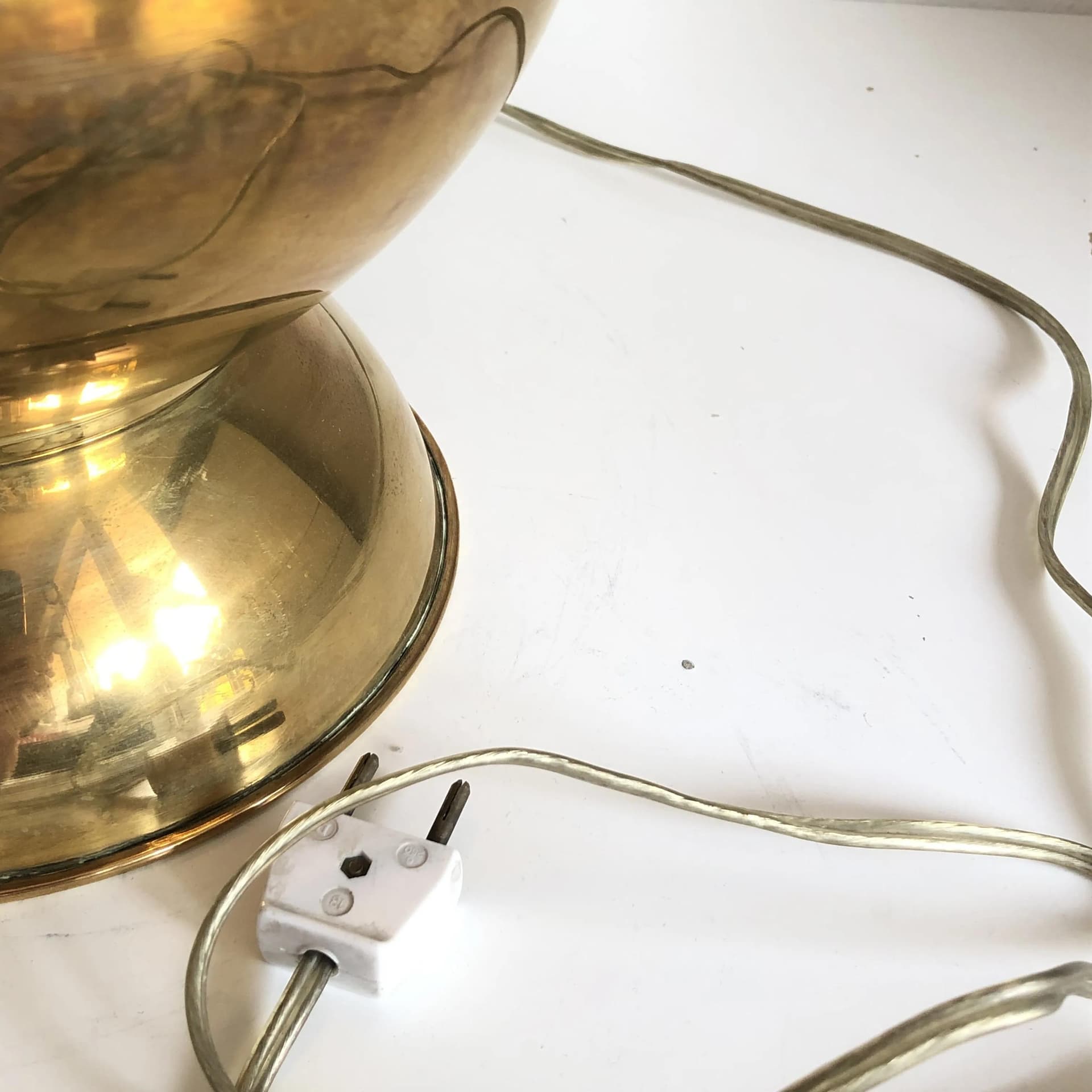 Table lamp, multicolor, brass, Denmark, 1960s - 33189