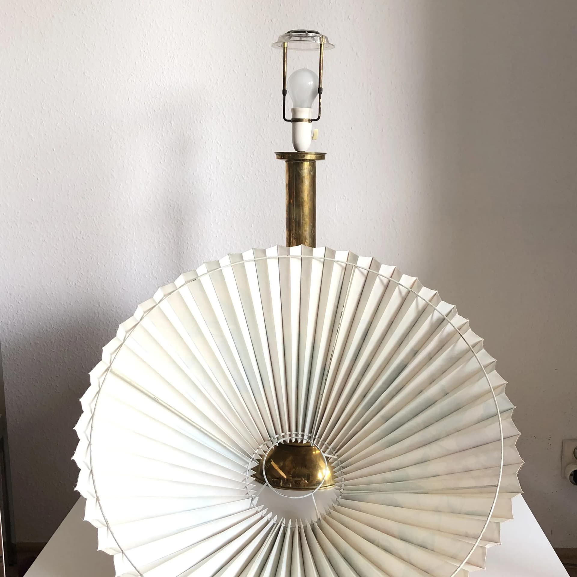 Table lamp, multicolor, brass, Denmark, 1960s - 33190