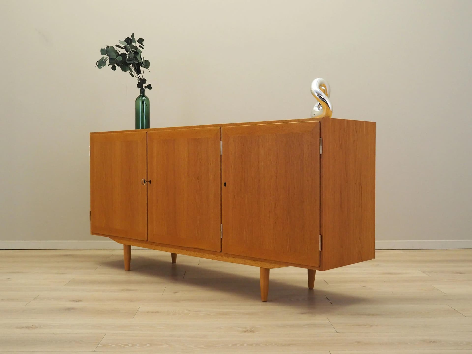 Sideboard, yellow ash, by C. Jensen, Hundevad, Denmark, 1970s. - 33111