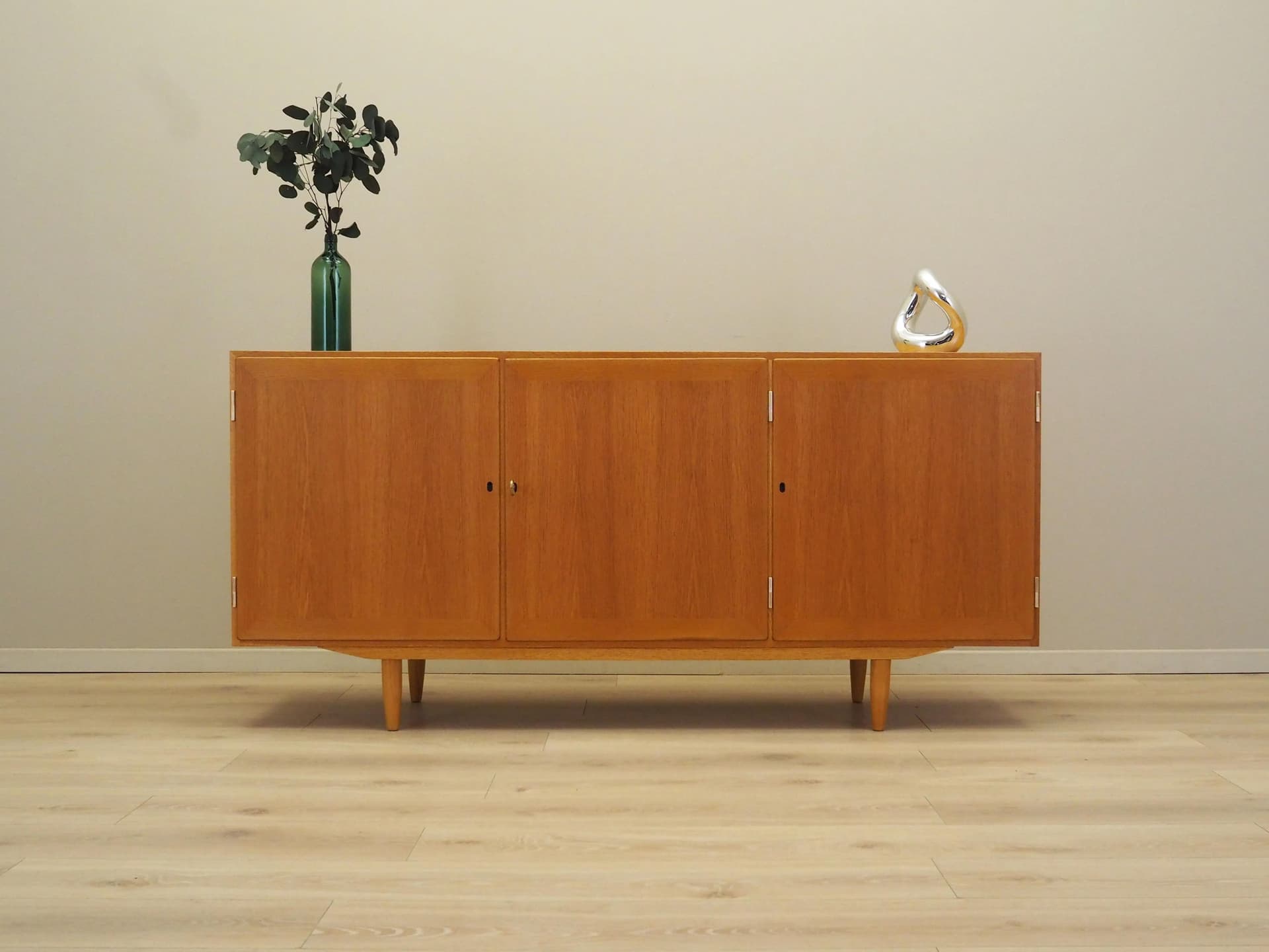 Sideboard, yellow ash, by C. Jensen, Hundevad, Denmark, 1970s. - 33109