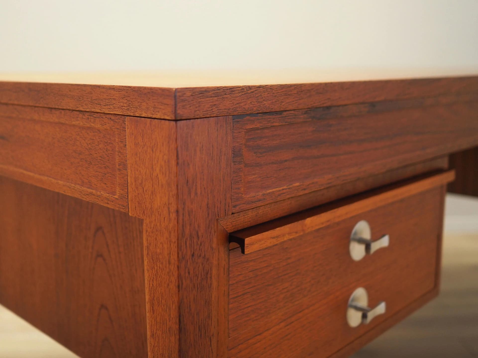 Biurko, teak pomarańczowy, proj. F. Juhl, France & Son, Dania, lata 70. - 33106