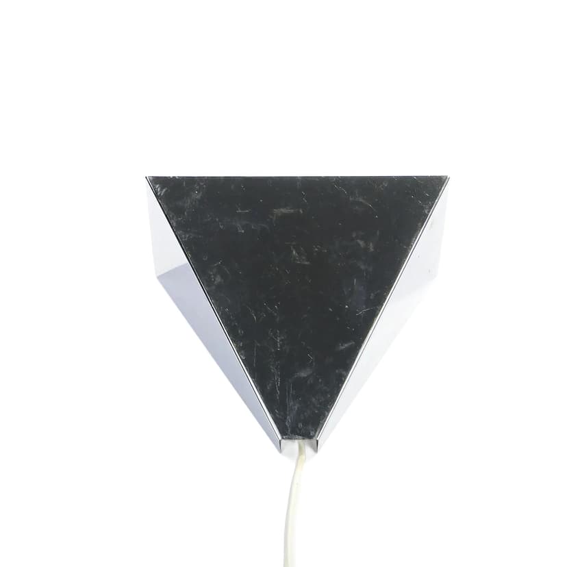 Kinkiet modernistyczny, srebrny, chrom, Polska, lata 70.