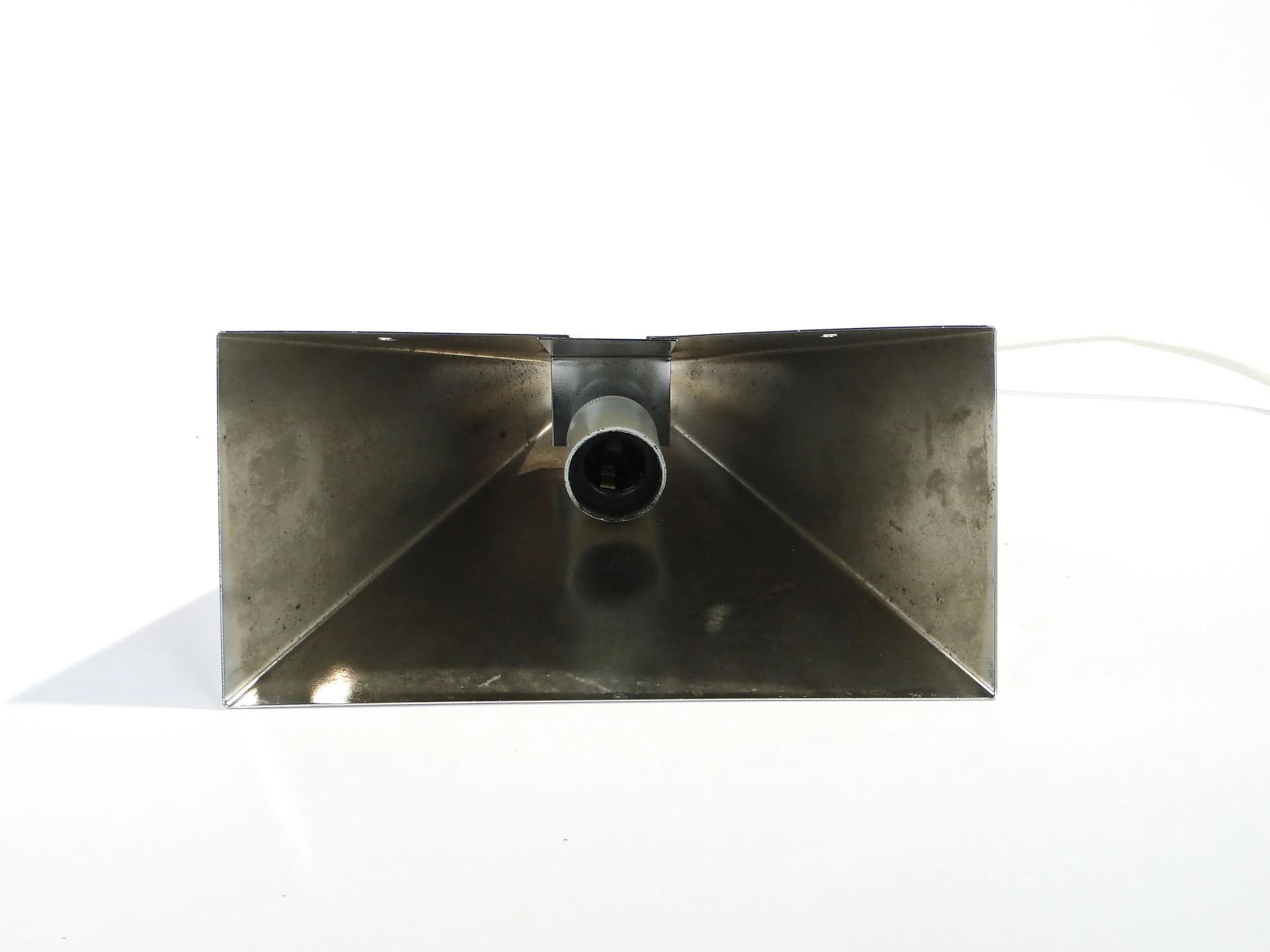 Kinkiet modernistyczny, srebrny, chrom, Polska, lata 70. - 33245