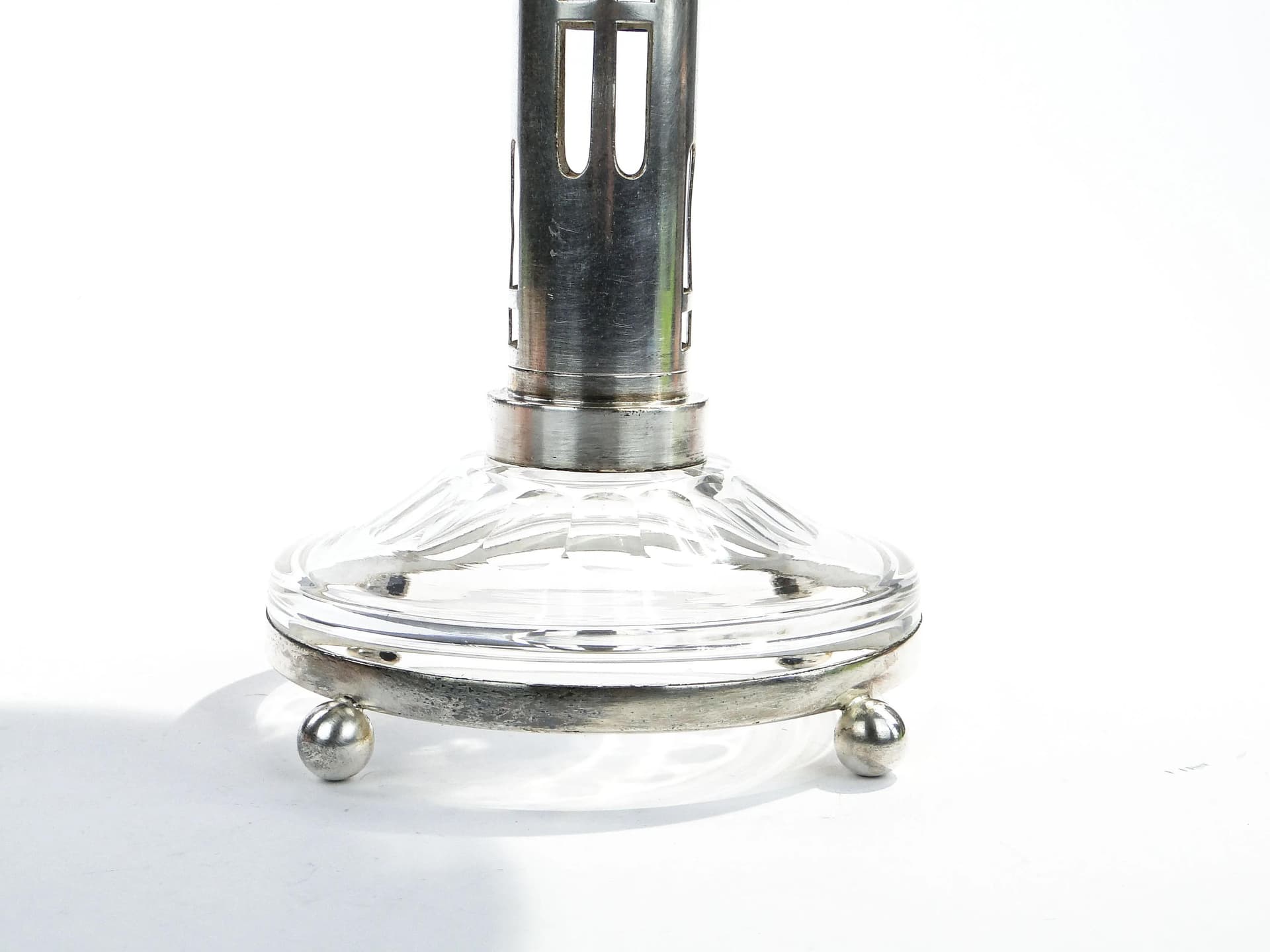 Centerpiece Art Deco, transparent crystal, Sandrik, Slovakia, 1920s - 33224