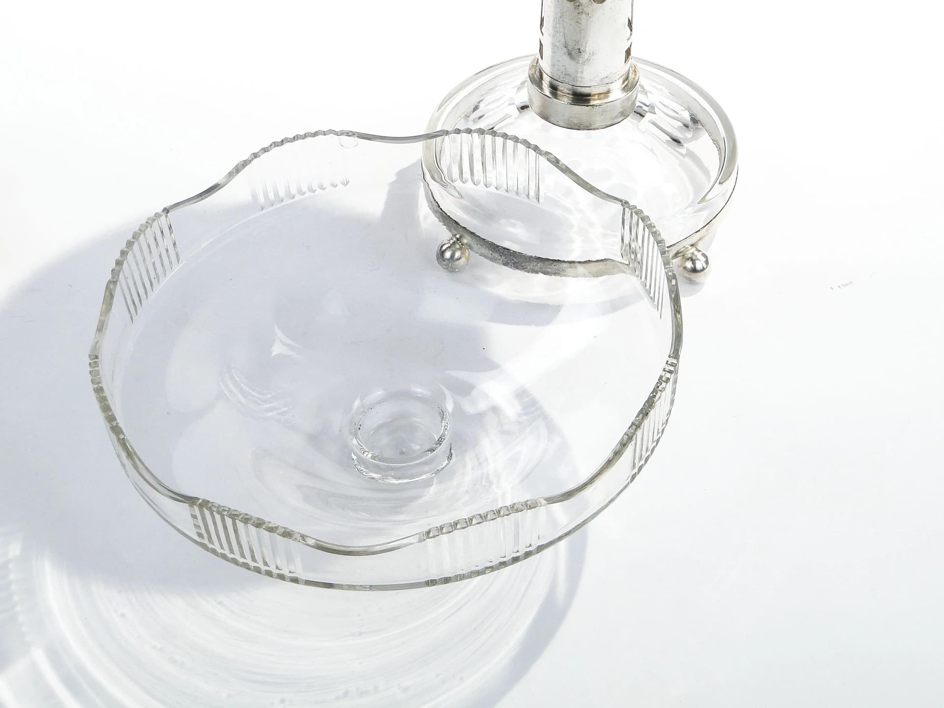 Centerpiece Art Deco, transparent crystal, Sandrik, Slovakia, 1920s - 33228