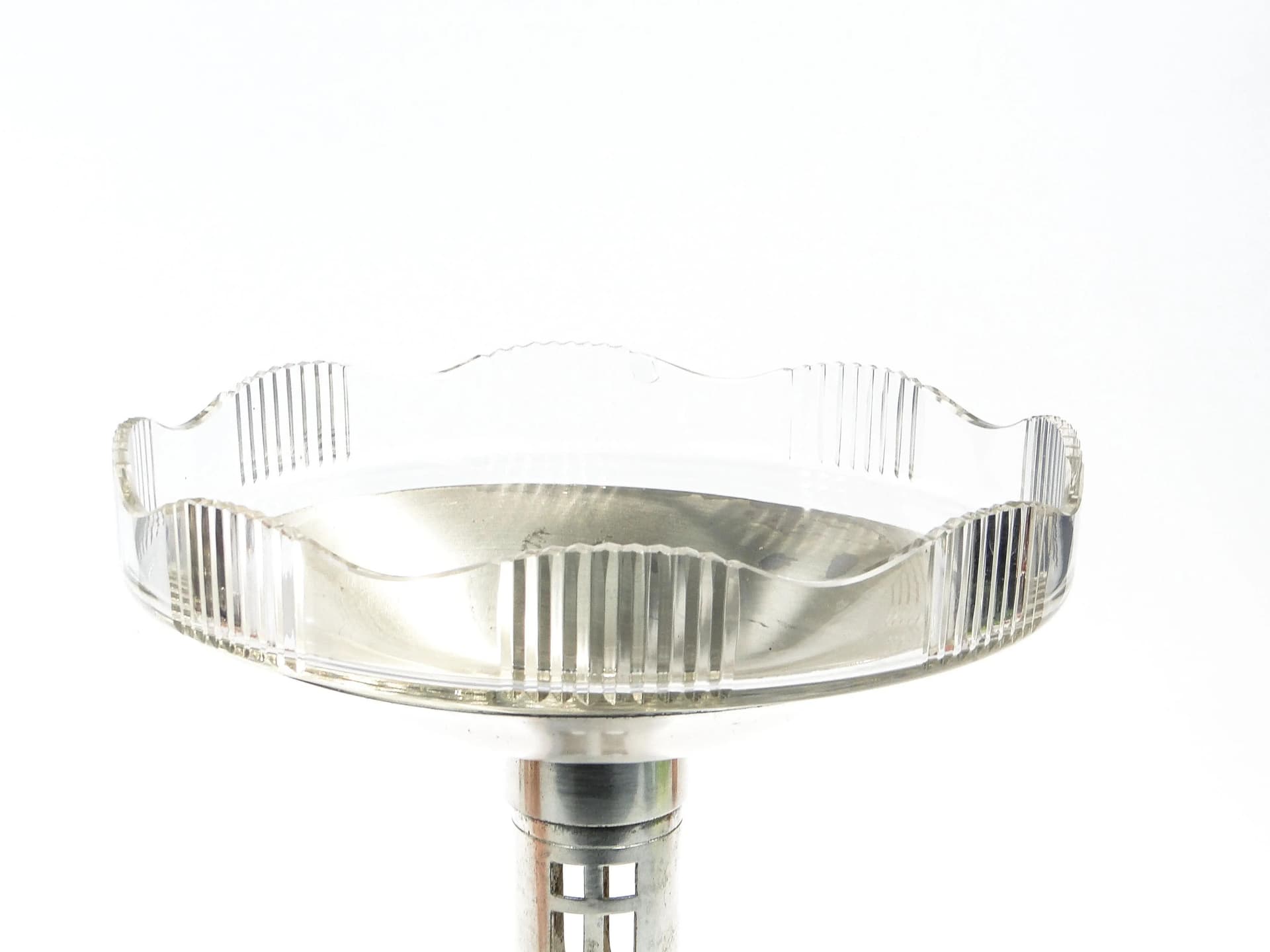 Centerpiece Art Deco, transparent crystal, Sandrik, Slovakia, 1920s - 33225