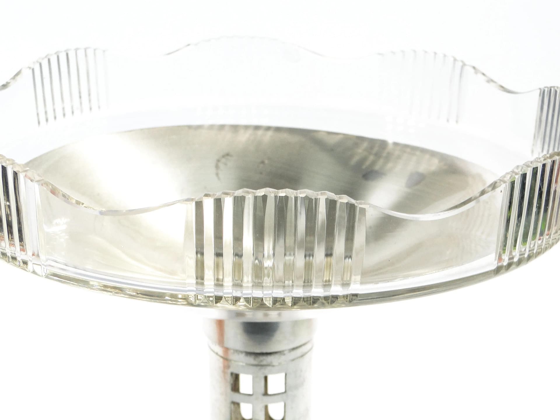 Centerpiece Art Deco, transparent crystal, Sandrik, Slovakia, 1920s - 33226