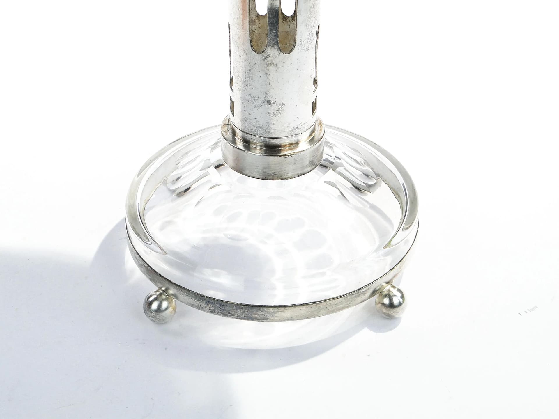 Centerpiece Art Deco, transparent crystal, Sandrik, Slovakia, 1920s - 33227