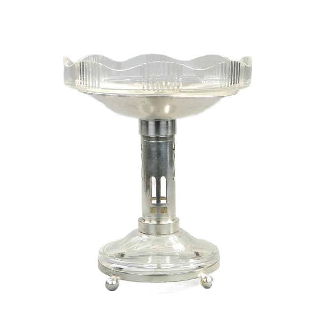 Centerpiece Art Deco, transparent crystal, Sandrik, Slovakia, 1920s - DIMENSION