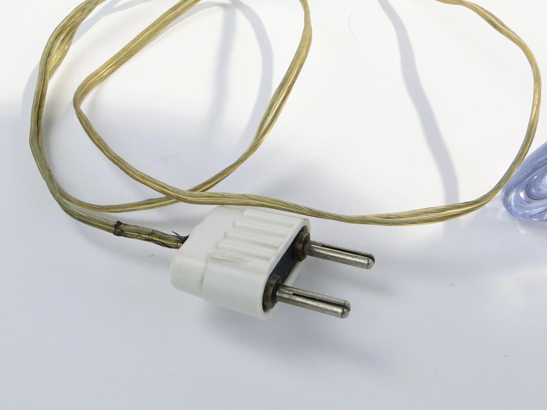 Table lamp, violet glass, Val St Lambert, Belgium, 1960s. - 33217