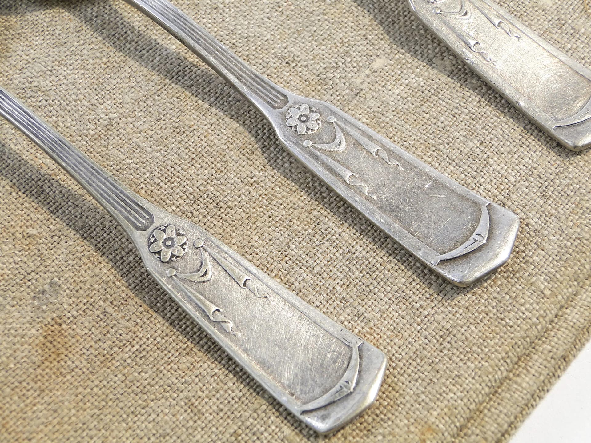 Set of Five Coffee Spoons, Art Nouveau, silver, early 20th c. - 33208