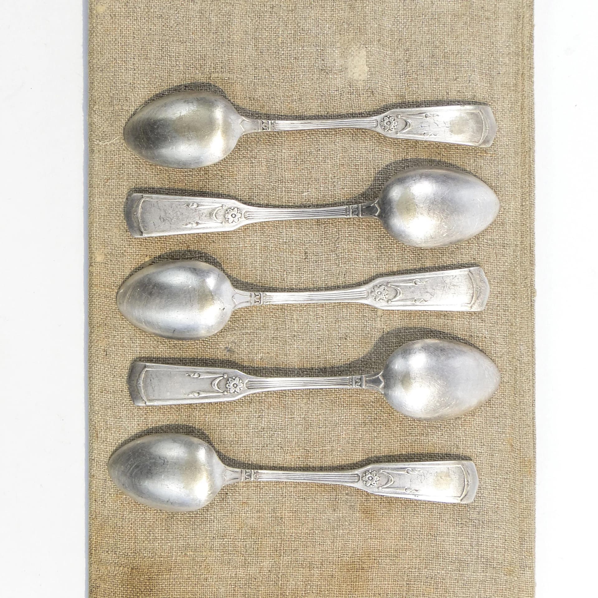 Set of Five Coffee Spoons, Art Nouveau, silver, early 20th c. - 33209