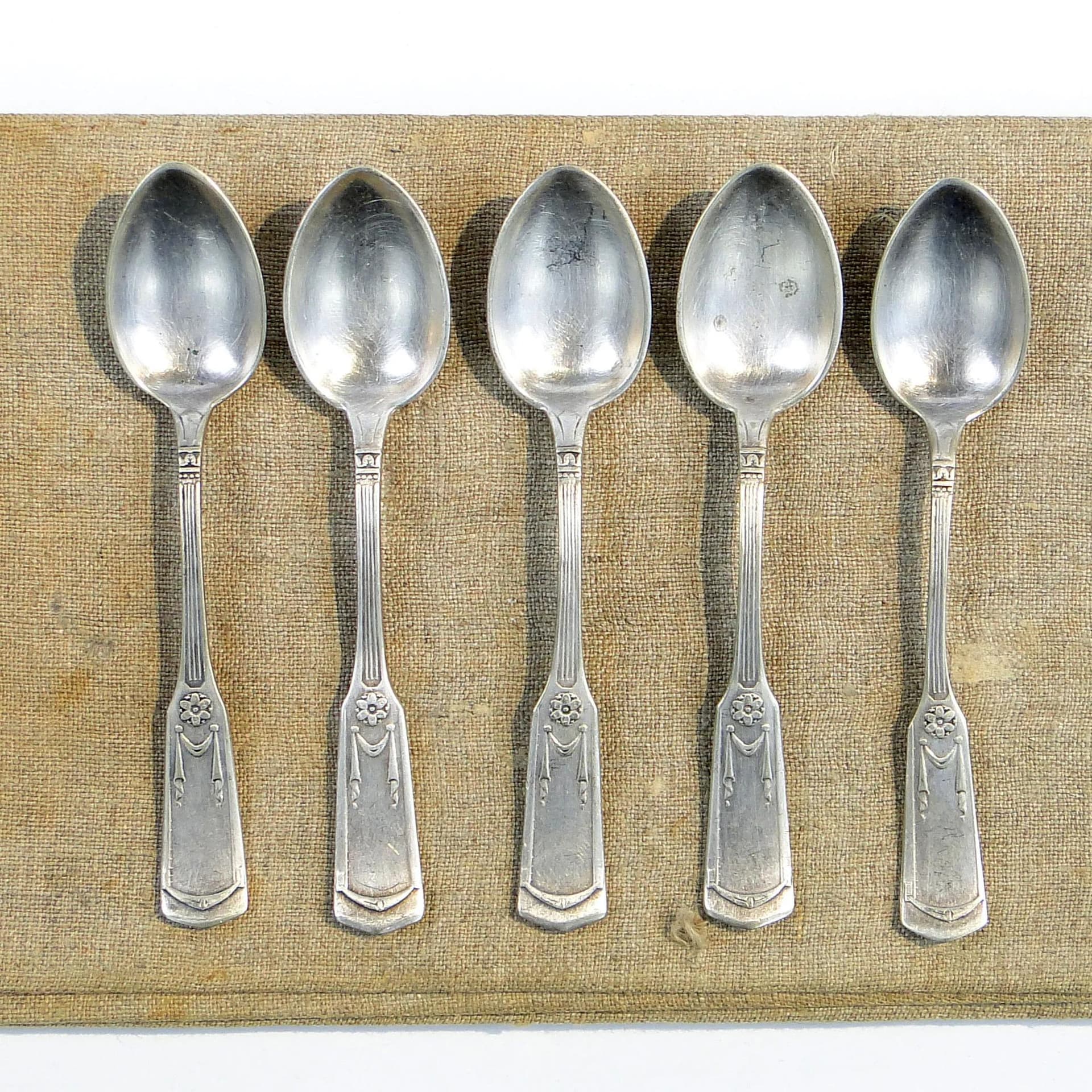 Set of Five Coffee Spoons, Art Nouveau, silver, early 20th c. - 33205