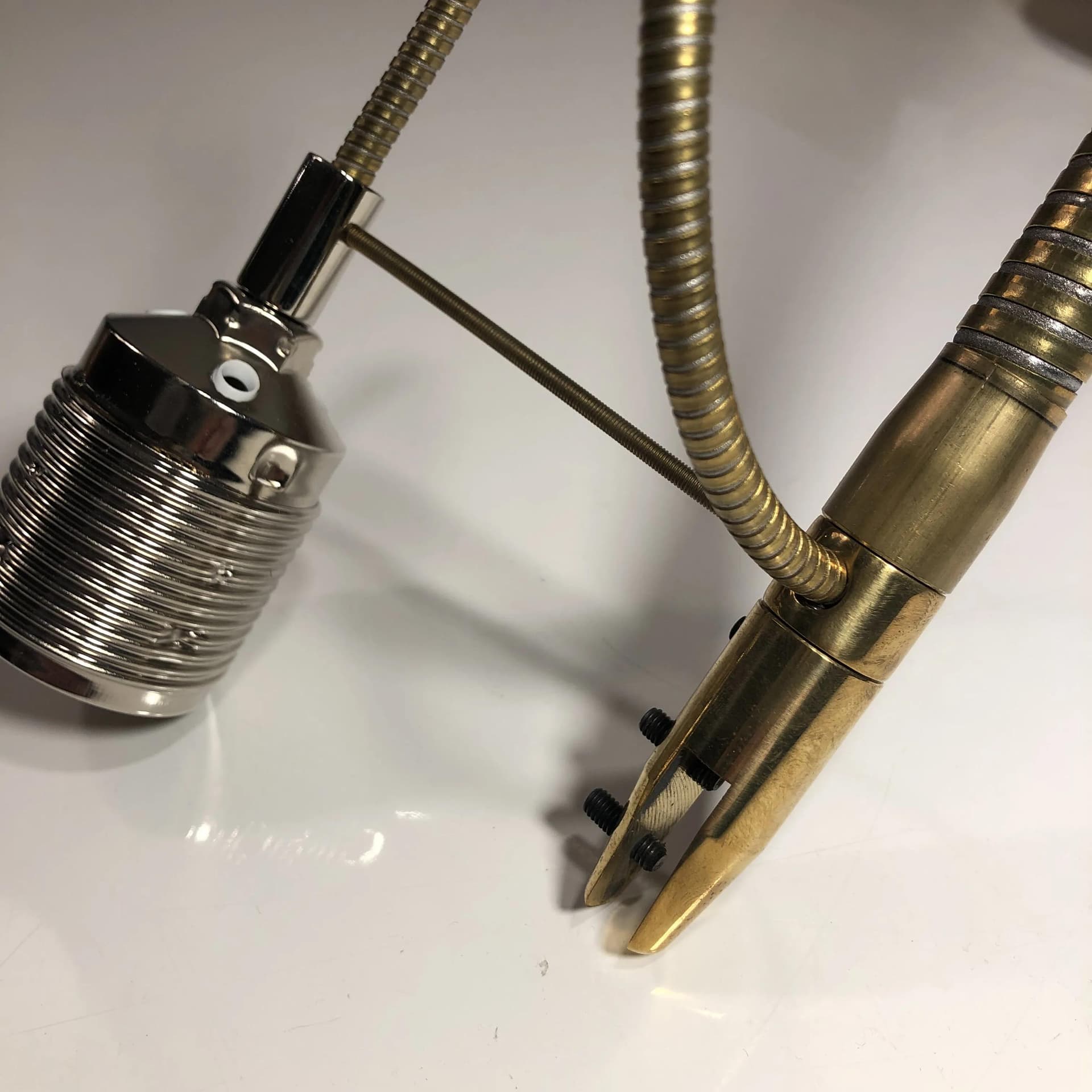 Para kinkietów, mosiądz złoty, Catellani & Smith, Włochy, lata 90. - 33379