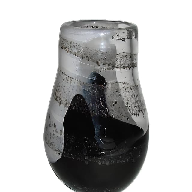 Wazon, czarny, szkło, Svaja - WYMIARY
