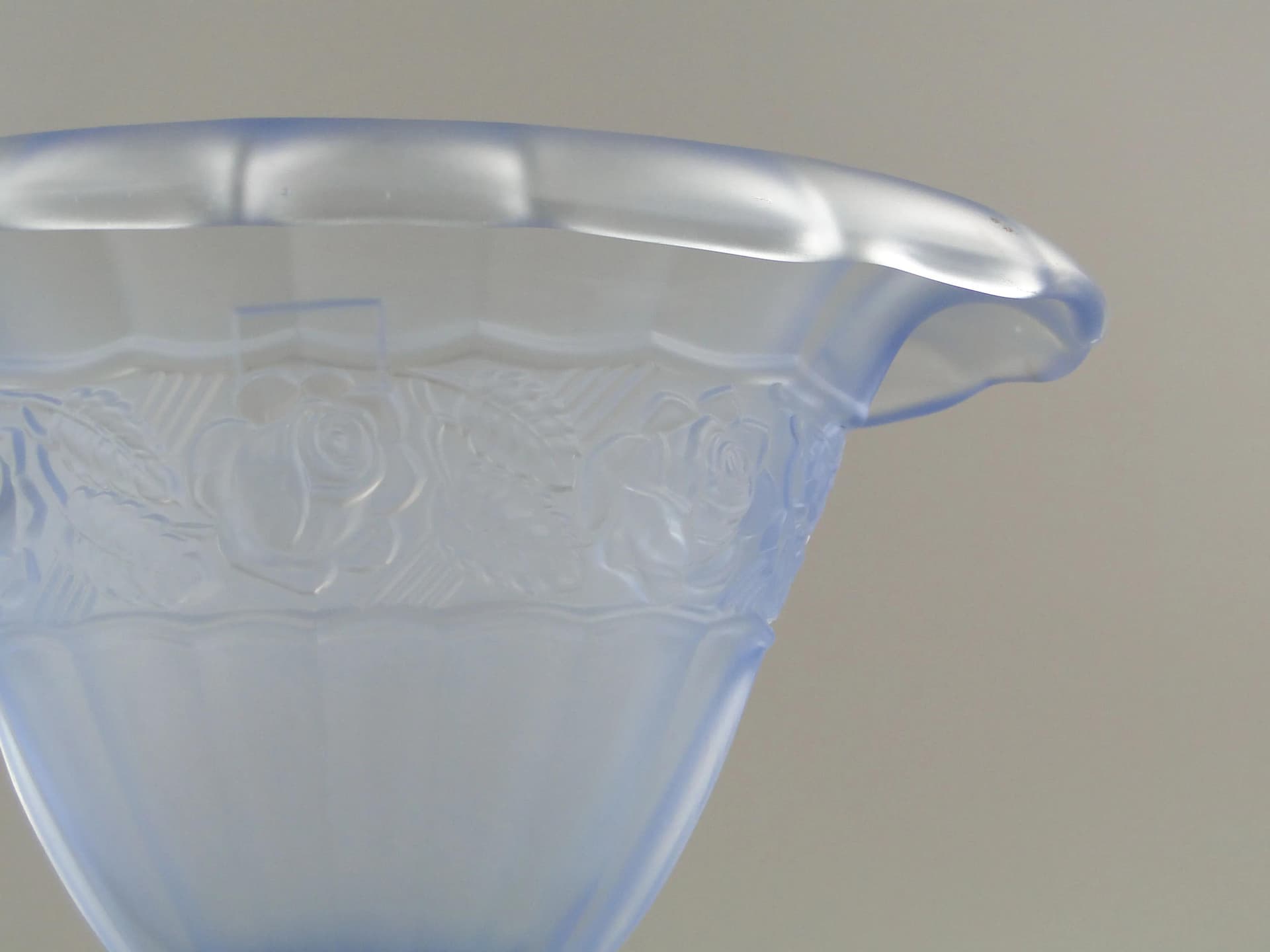 Wazon Art Deco, turkusowy, szkło, Huta Hortensja, Polska, lata 30. - 33440