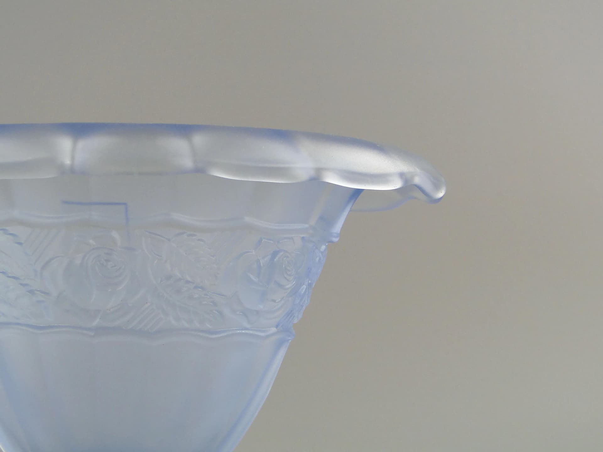 Wazon Art Deco, turkusowy, szkło, Huta Hortensja, Polska, lata 30. - 33437