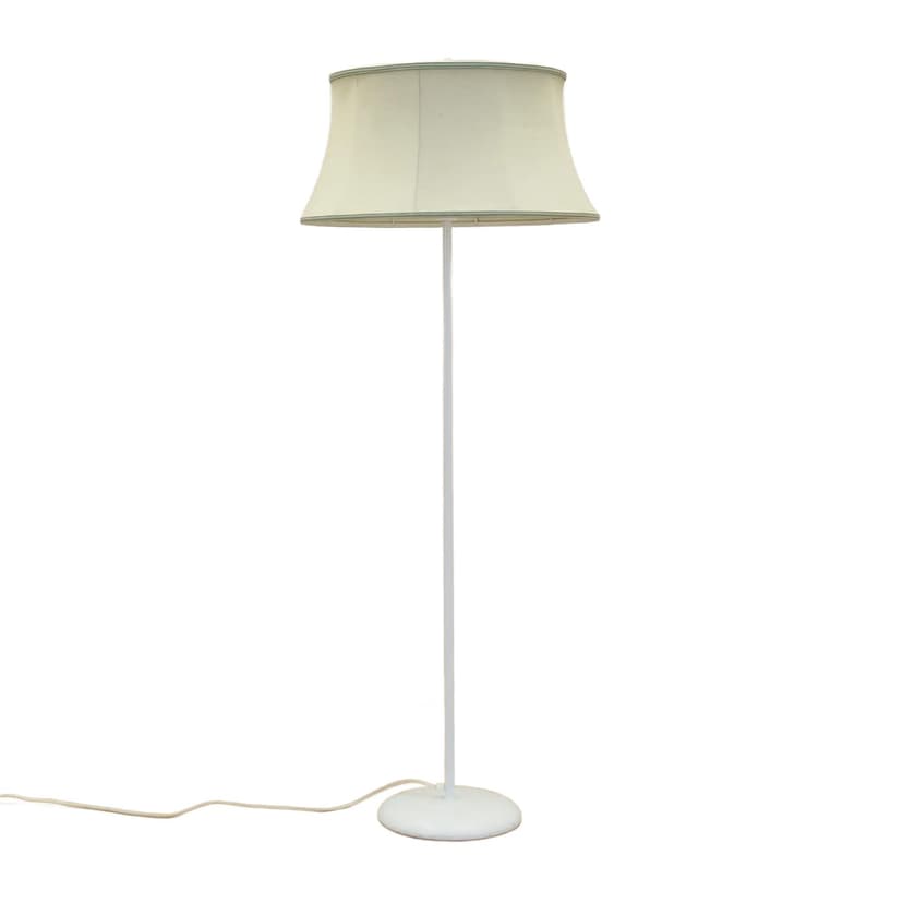 Lampa podłogowa, metal biały, Dania, lata 70.