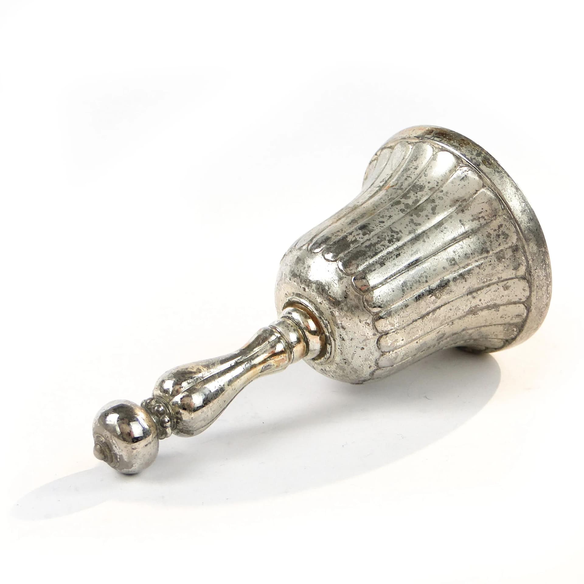 Dzwonek stołowy, srebro, mosiądz, Anglia, lata 50. - 33430