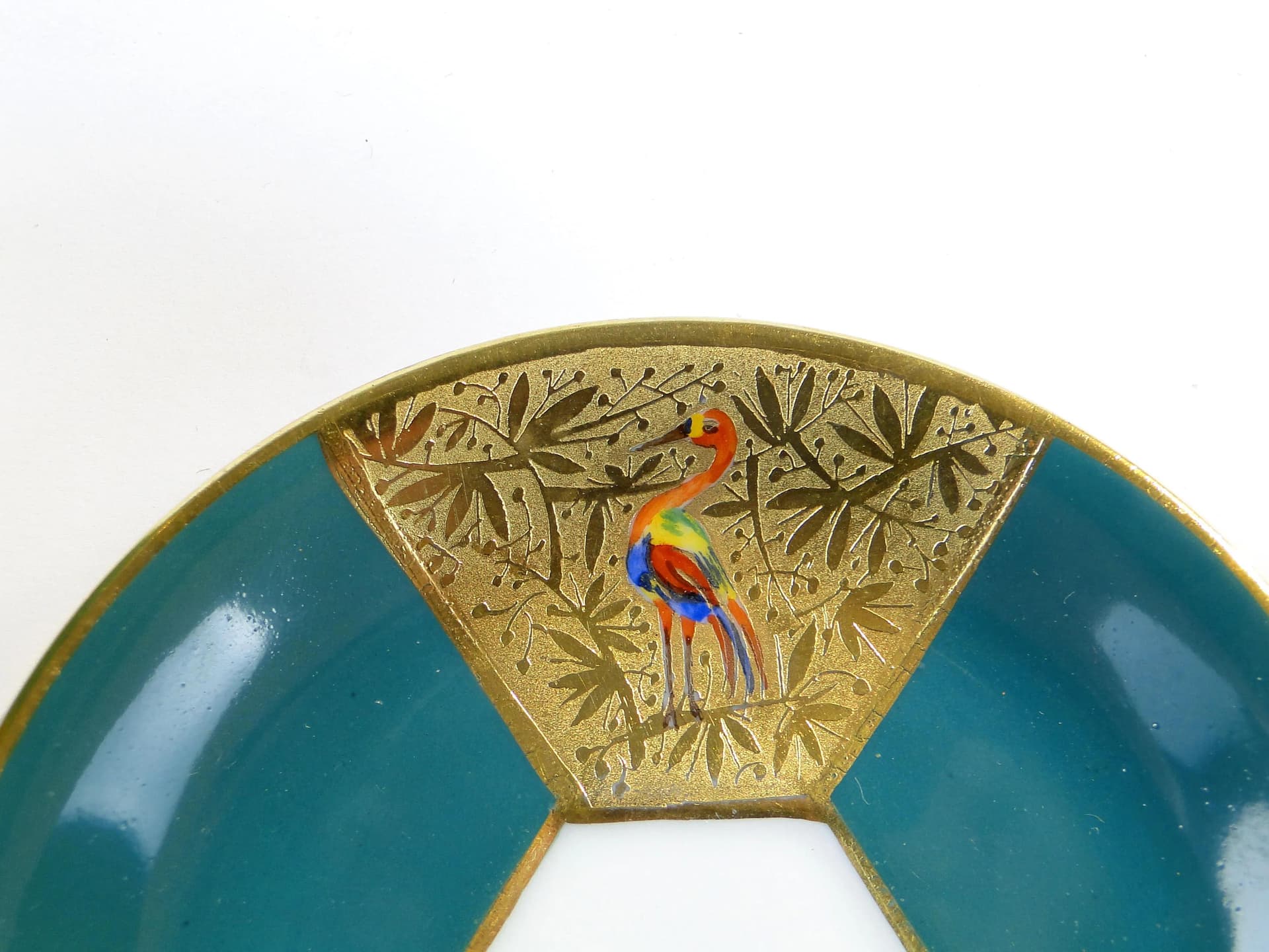 Filiżanka do mokki Art déco, zielony, porcelana, Czechosłowacja, lata 30. - 33613