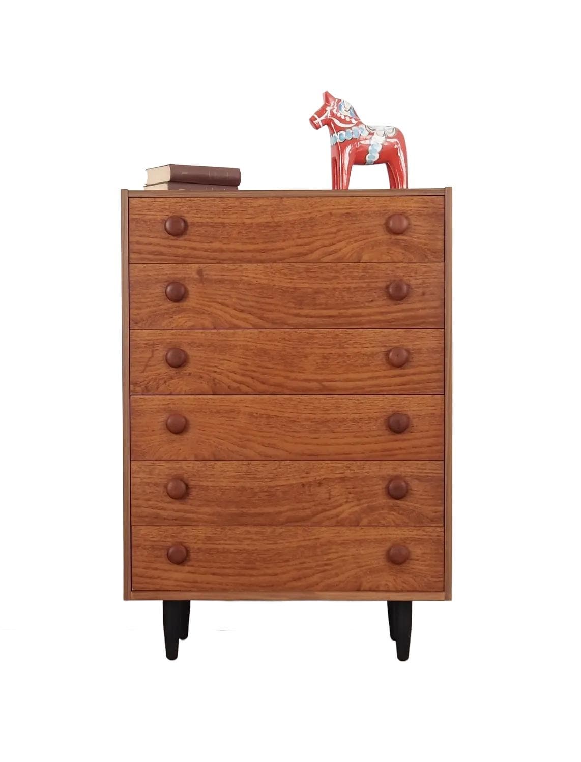 Chest of drawers, brown teak, Denmark, 1960s.