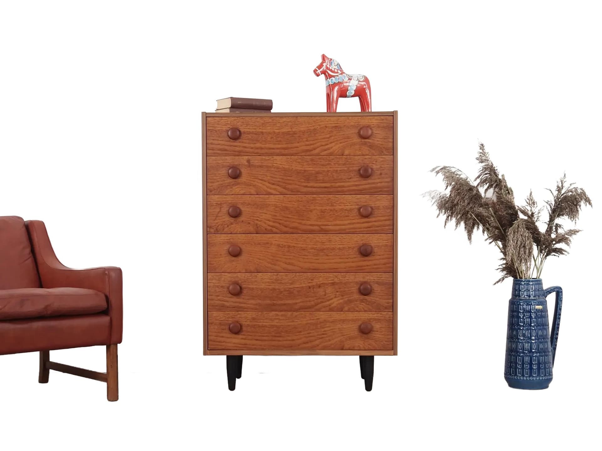 Chest of drawers, brown teak, Denmark, 1960s. - 33469