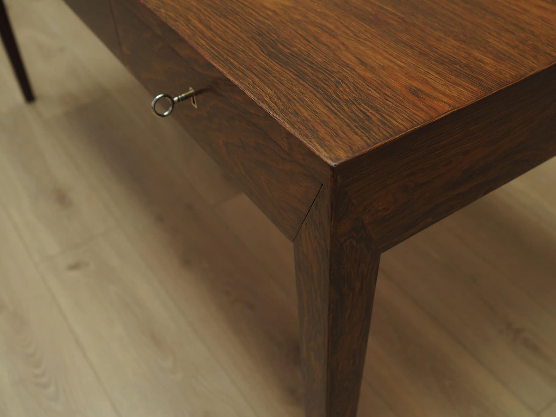 Desk, brown rosewood, by S. Hansen, Haslev Møbelsnedkeri, Denmark, 1960s. - 33655