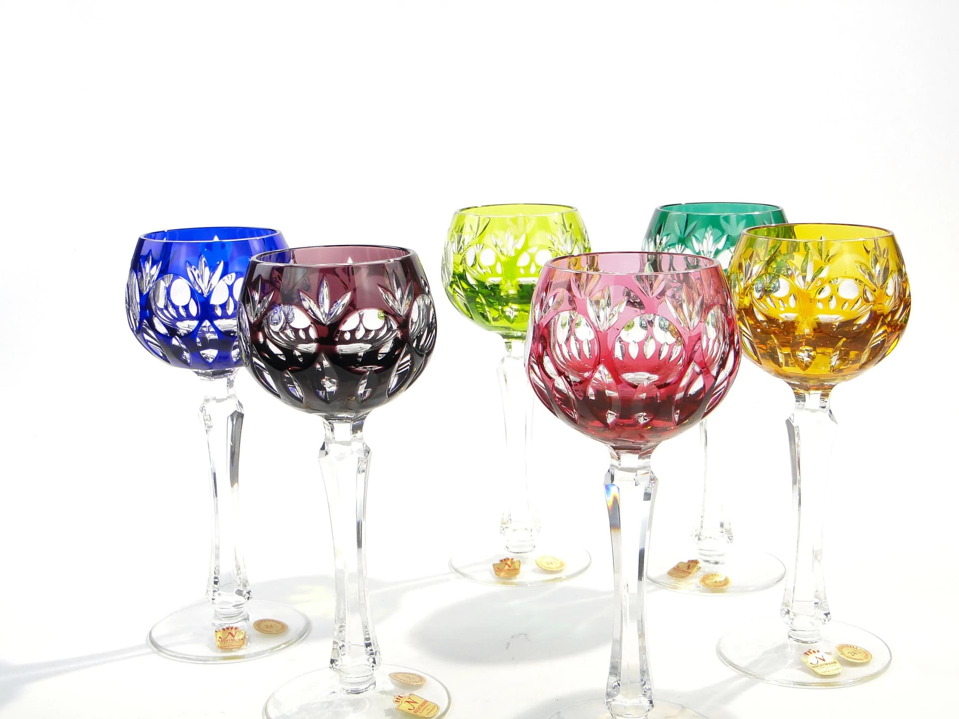 Kryształowe kieliszki do białego wina, Nachtmann, Niemcy, lata 60. - 33580