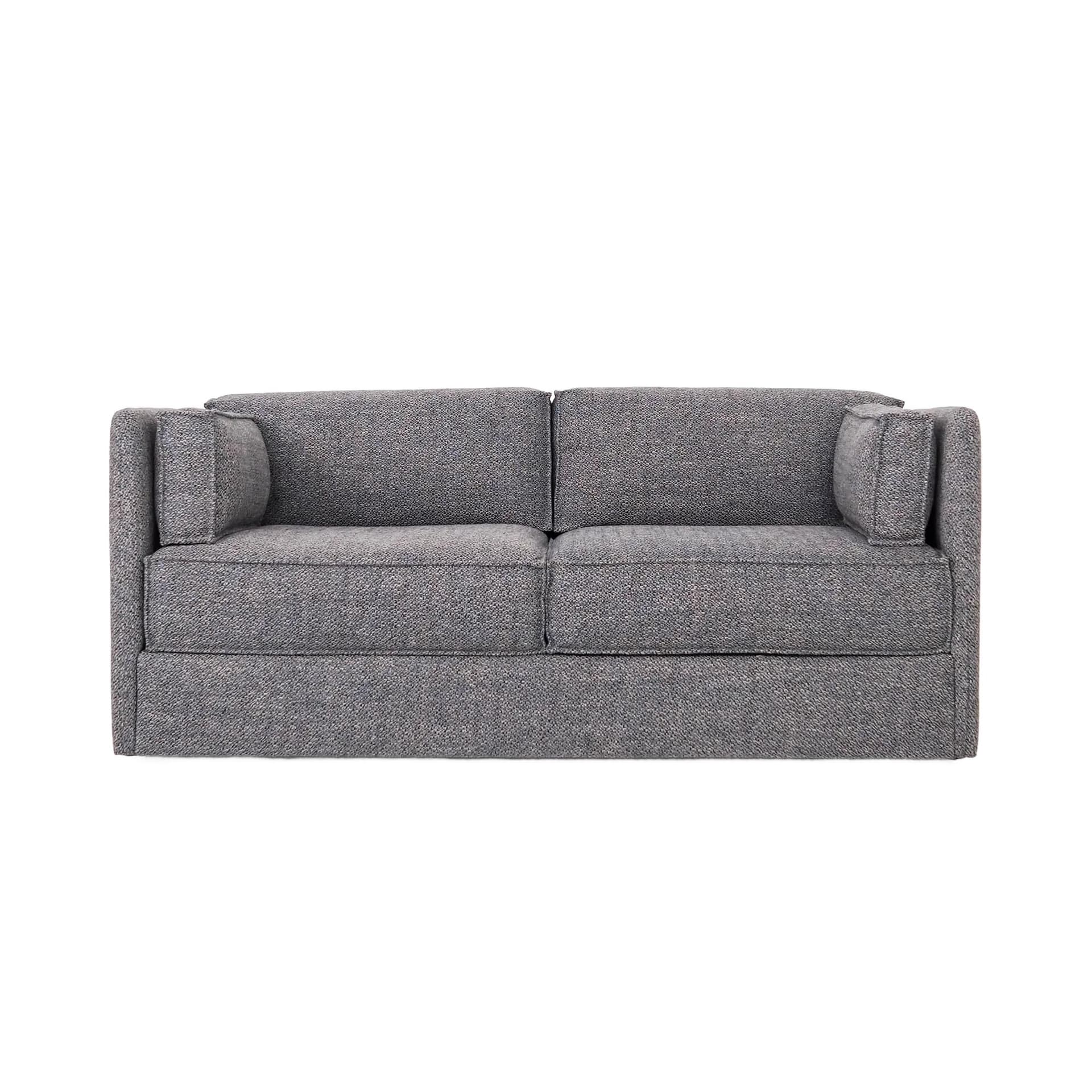 Sofa HAGA, grey melange, fabric, wood, Poland, 1990s.