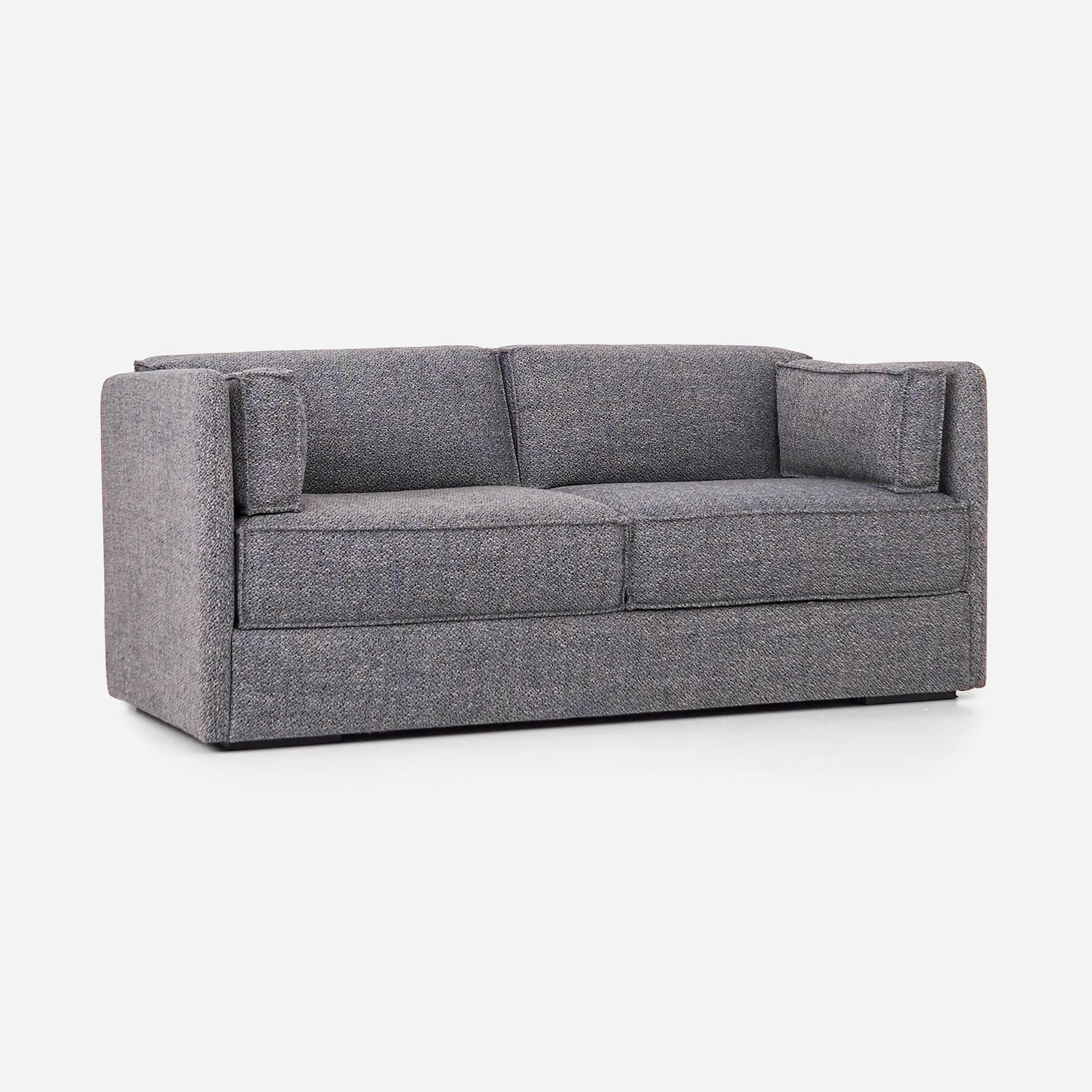 Sofa HAGA, grey melange, fabric, wood, Poland, 1990s. - 33646
