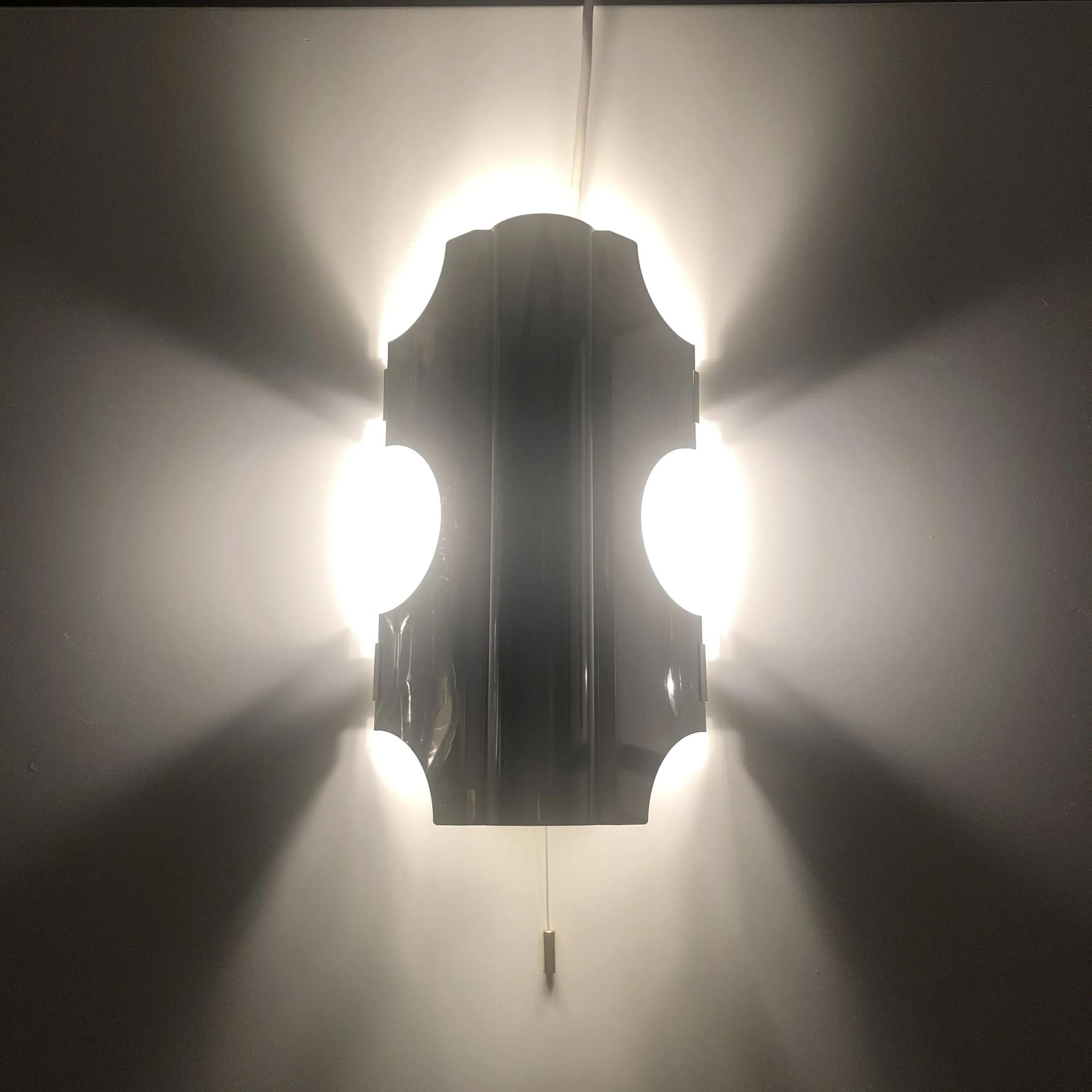 Para kinkietów, srebro, aluminium polerowane, Doria, Niemcy, lata 70. - 33718