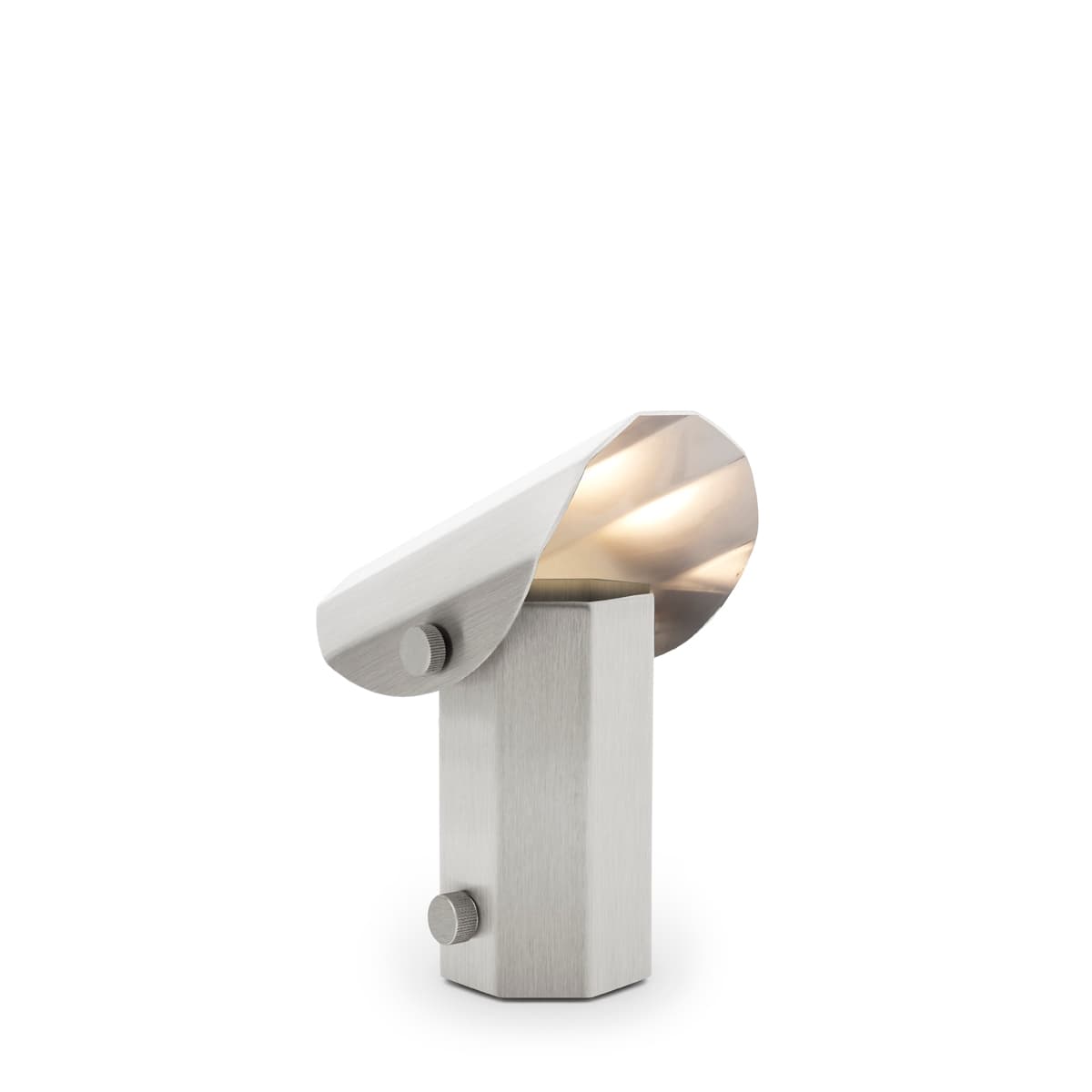 Lampa stojąca APOLIN 18 cm stal szczotkowana, Kaspa x Grynasz Studio - 3939