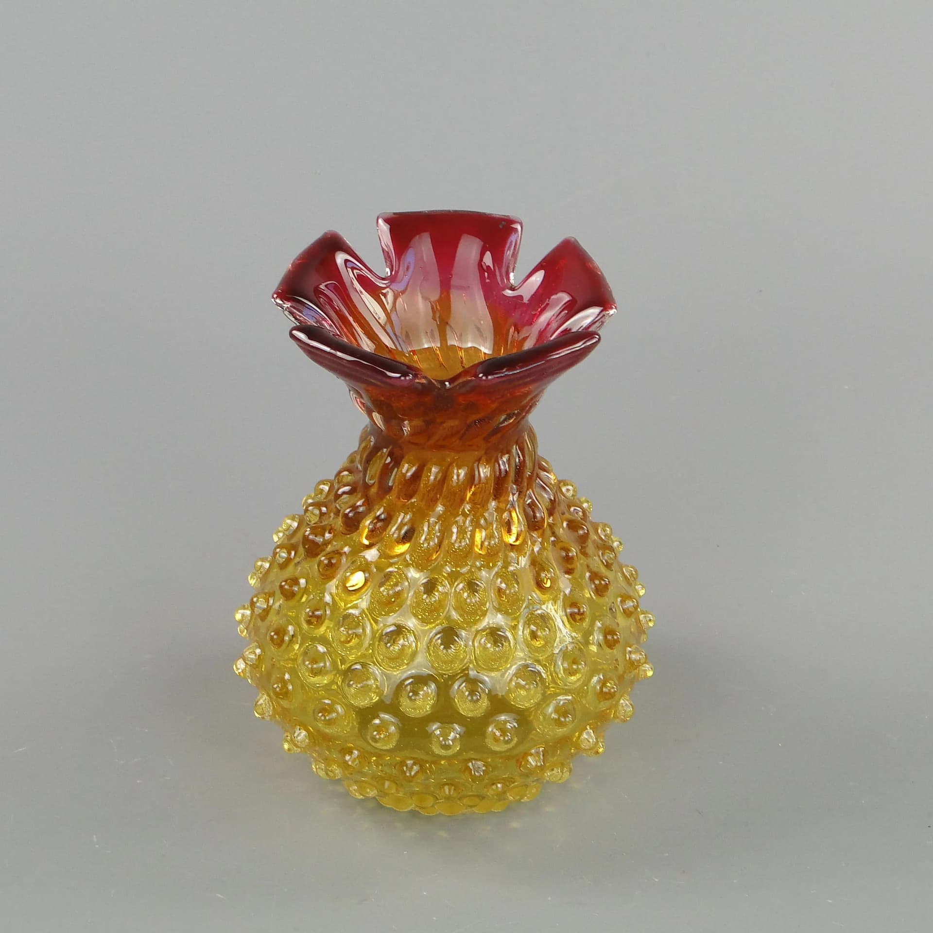 Wazon ananas, szkło kryształowe multikolor, proj. F. Koudelka, Czechosłowacja, lata 80. - 33722