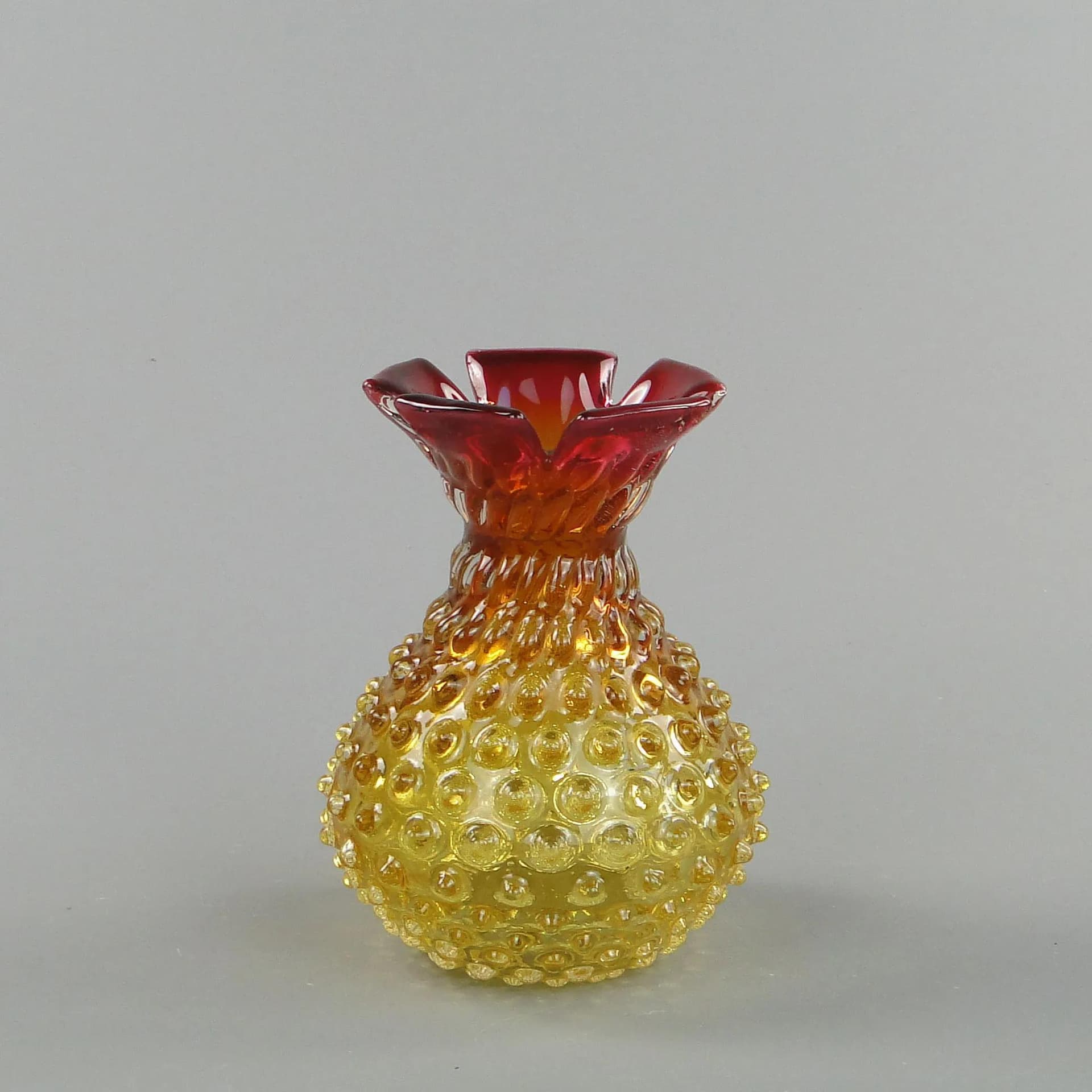Wazon ananas, szkło kryształowe multikolor, proj. F. Koudelka, Czechosłowacja, lata 80. - 33724
