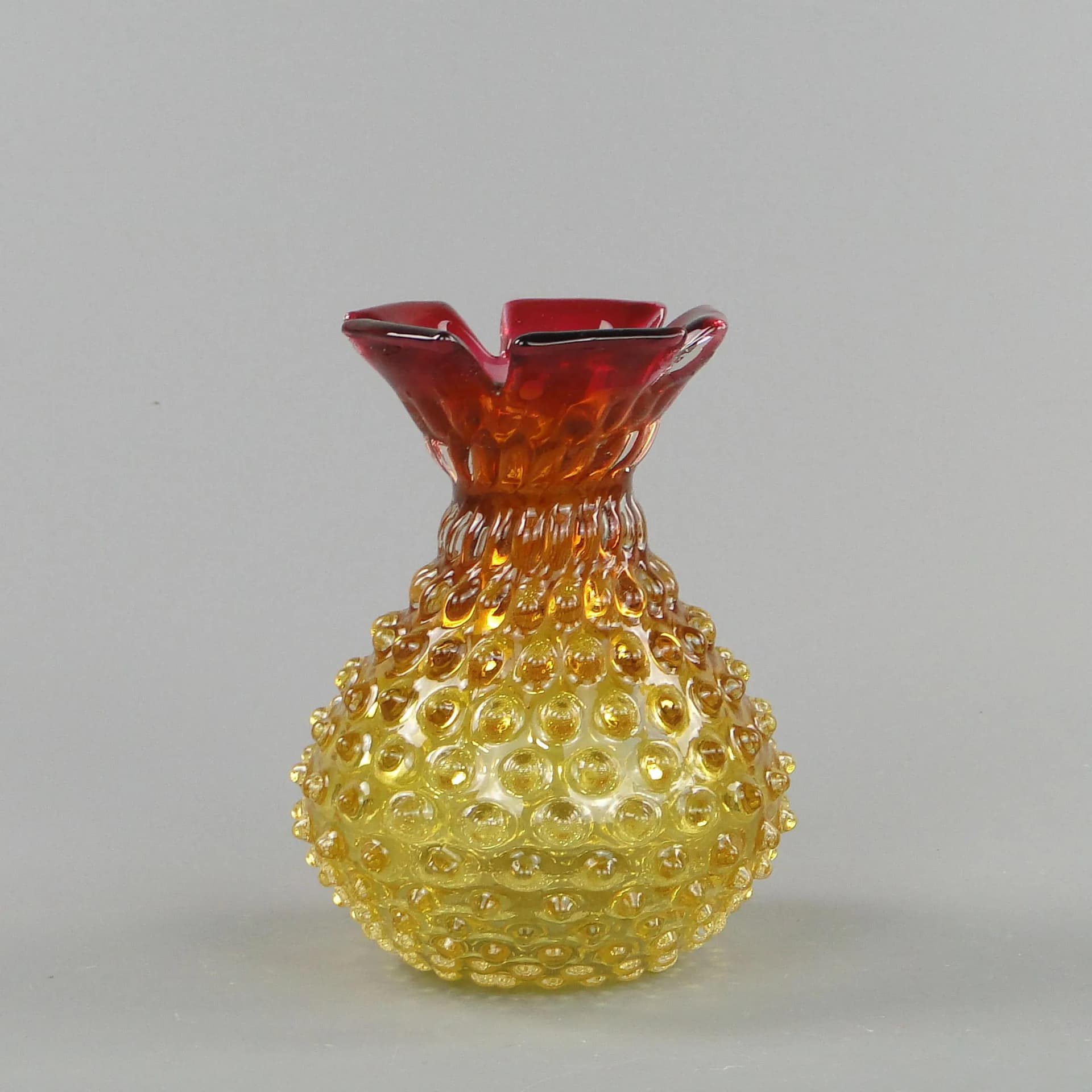 Wazon ananas, szkło kryształowe multikolor, proj. F. Koudelka, Czechosłowacja, lata 80. - 33720