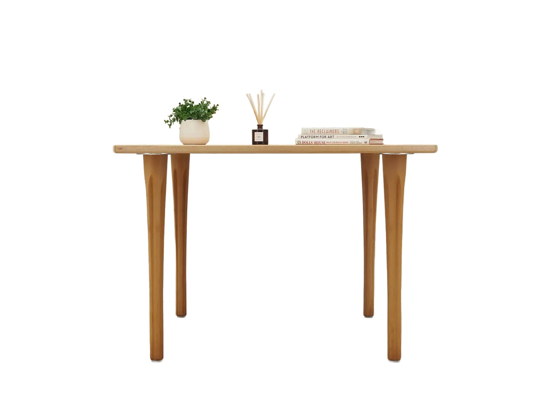 Table, beige beech, by T. Okamura & E. Marquardsen, for Getama, Denmark, 1970s.