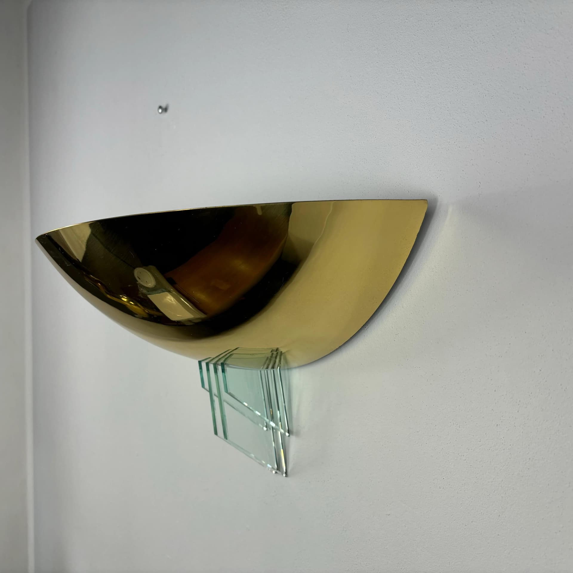 Kinkiet Art Deco, mosiądz złoty, Baulmann Leuchten, Niemcy, lata 90. - 33979