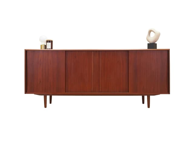 Sideboard, teak pomarańczowy, proj. E.W. Bach, Dania, lata 60. - WYMIARY