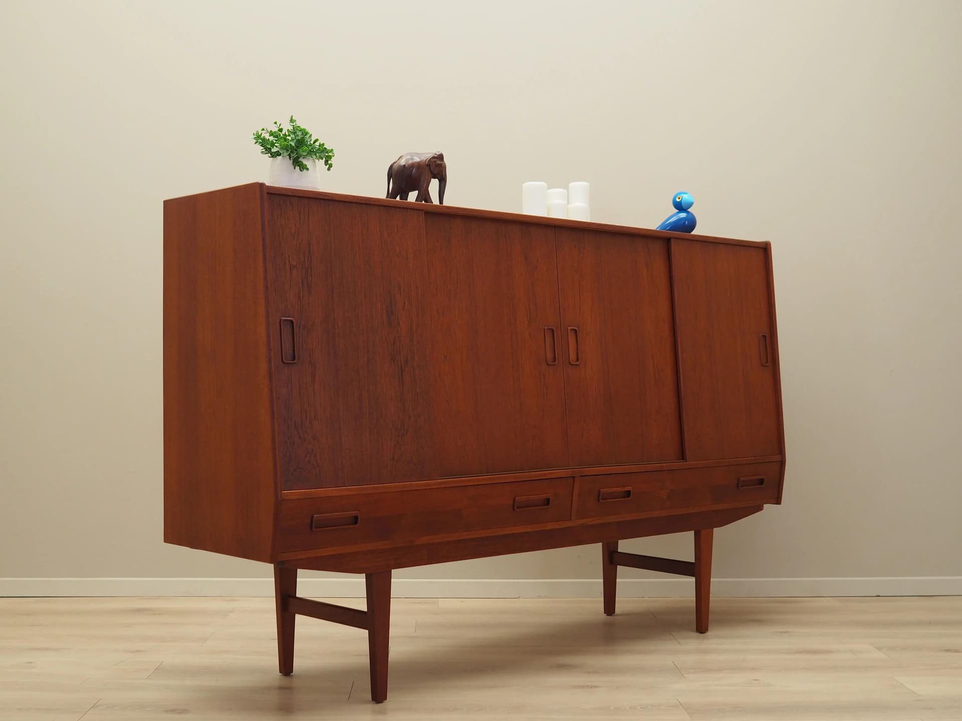 Highboard, brown teak, Westergaards Møbelfabrik, Denmark, 1960s. - 33777